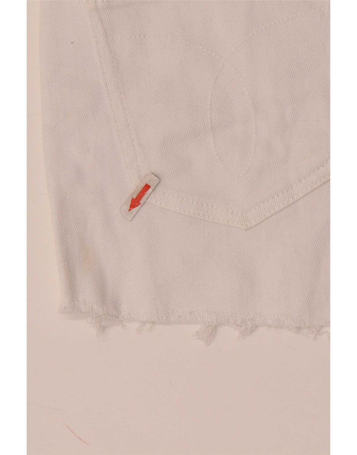 Calvin Klein Womens Denim Shorts W28 Medium White Cotton