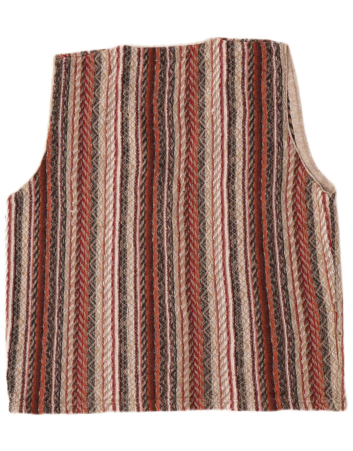 Colete masculino vintage grande listrado multicolorido