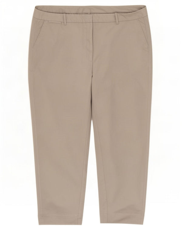 Женские зауженные укороченные брюки Marks & Spencer UK 20 2XL W40 L26 Серые