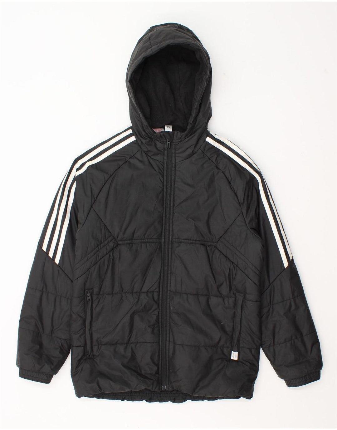 Adidas drenge hættejakke polstret 11-12 år sort polyester