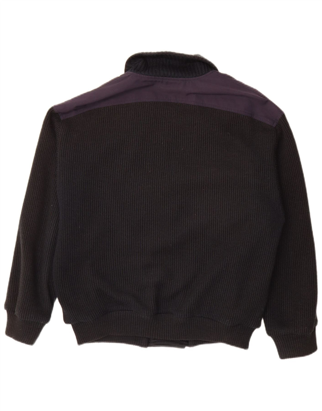 Vintage herre dobbeltradet cardigan sweater IT 48 Medium Navy Blue