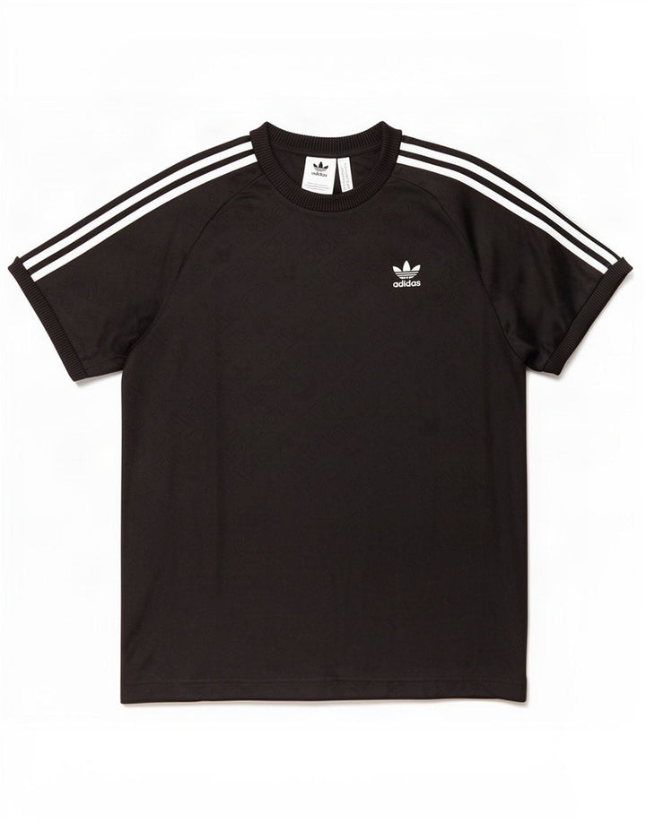 Adidas Męski T-shirt Top Średni Czarny Poliester