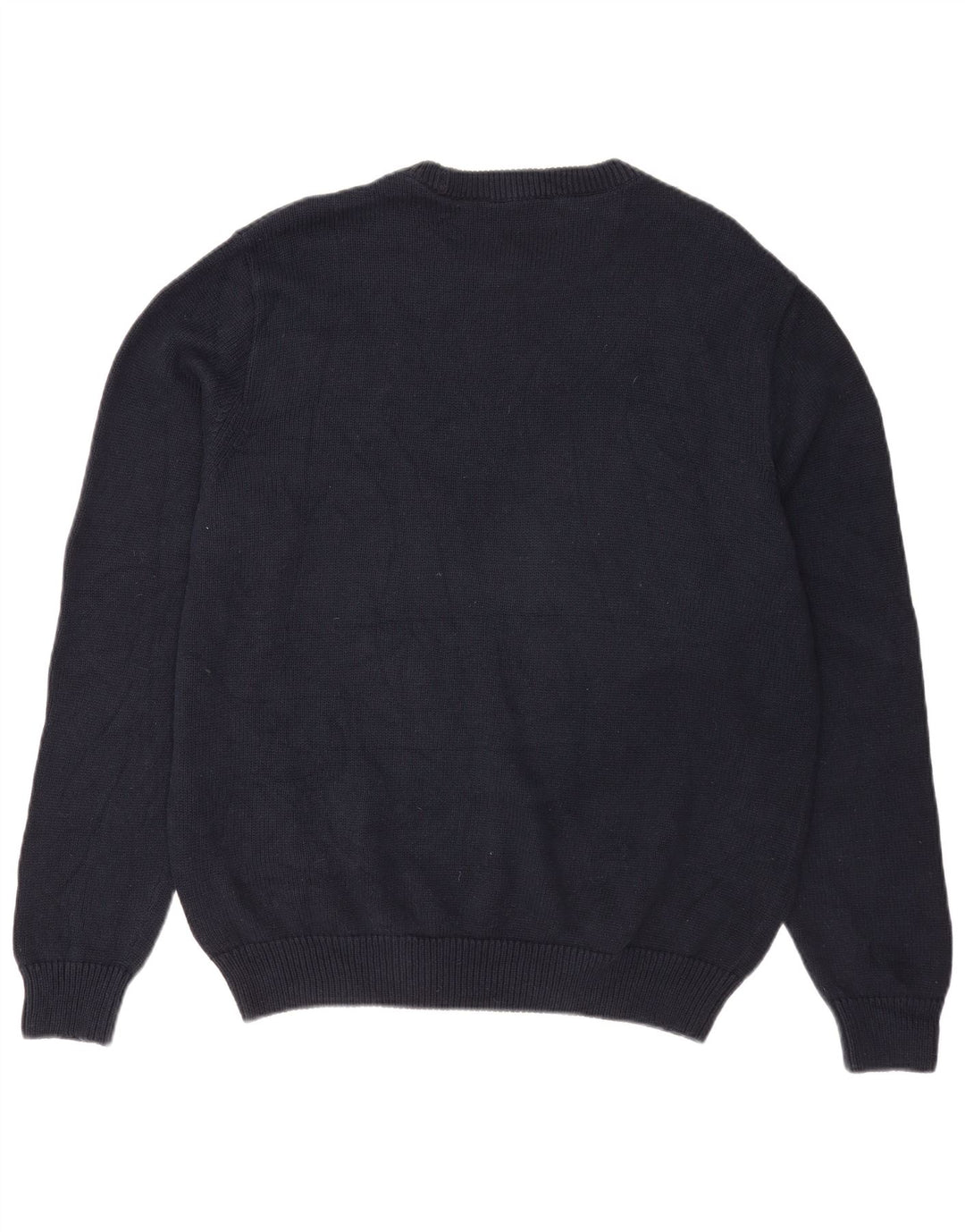 Chaps Mens Boat Neck Jumper Sweater XL Navy Blue Cotton