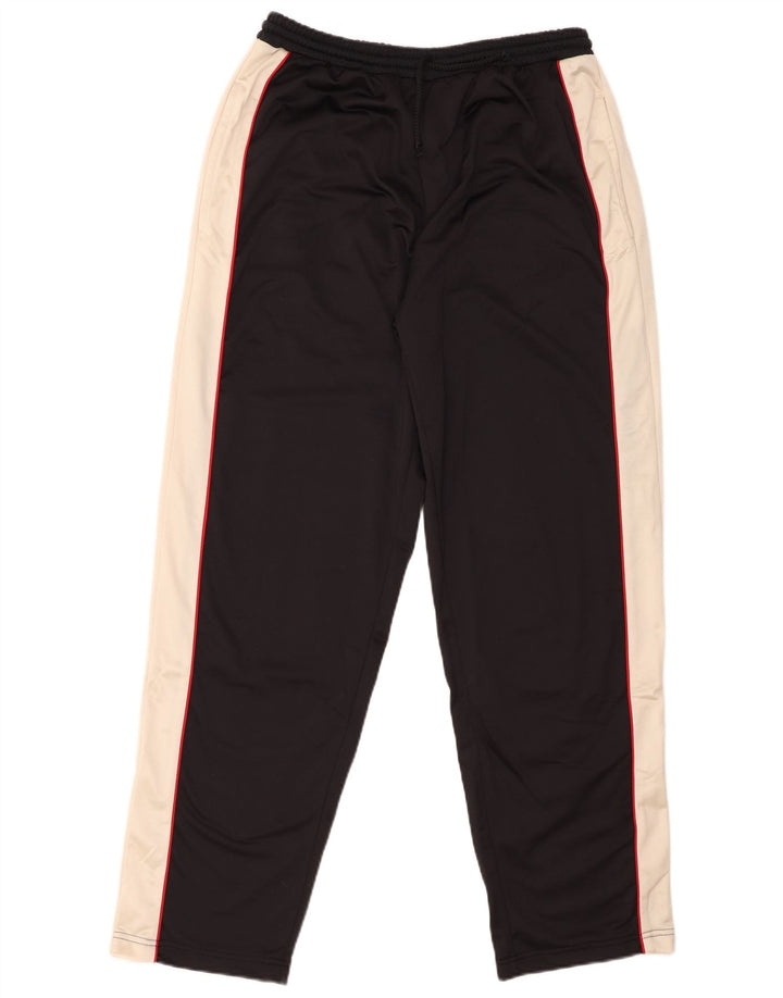 Identic Mens Tracksuit Trousers Large  Black Colourblock Polyester
