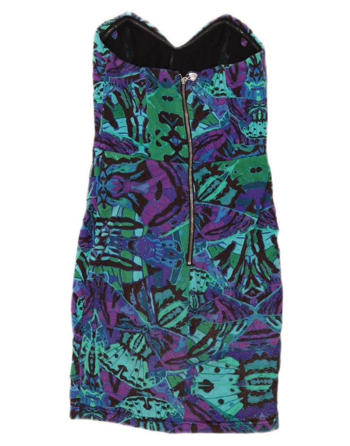 Lipsy Womens Strapless Dress UK 8 Small Multicoloured Geometric Viscose