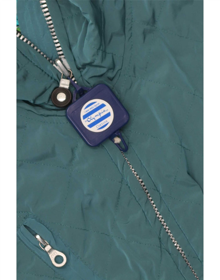Post Card Damen-Skioverall mit Kapuze IT 42 Mittelblaues Nylon