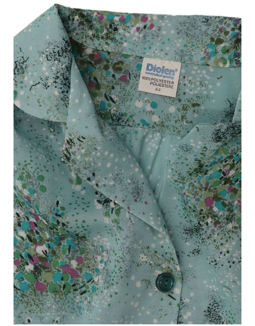 DIOLEN Womens Sleeveless A-Line Dress IT 44 Medium Blue Floral Polyester
