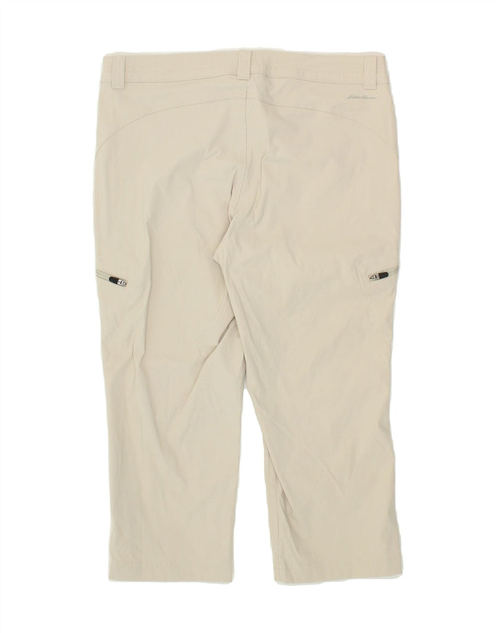 EDDIE BAUER Womens Straight Cargo Capri Trousers US 6 Medium W32 L20 Beige Vintage Eddie Bauer and Second-Hand Eddie Bauer from Messina Hembry 