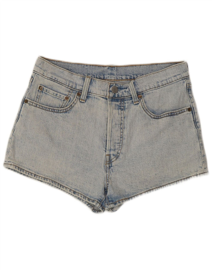Pantaloncini di jeans Levi's 501 da donna W27 piccoli in cotone blu