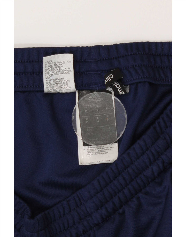 Pantaloni da tuta Adidas Climalite da uomo medi in poliestere blu navy