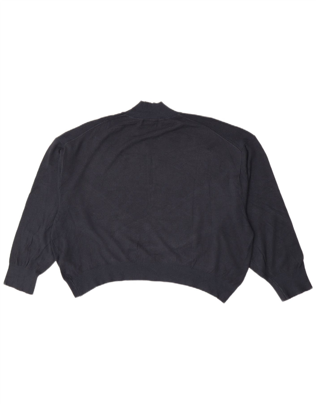 Zara Dame Oversized Turtle Neck Jumper Sweater UK 16 Large Navy Blue
