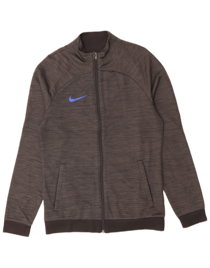 Jachetă de top pentru trening NIKE Dri Fit pentru bărbați, poliester moale, gri mic