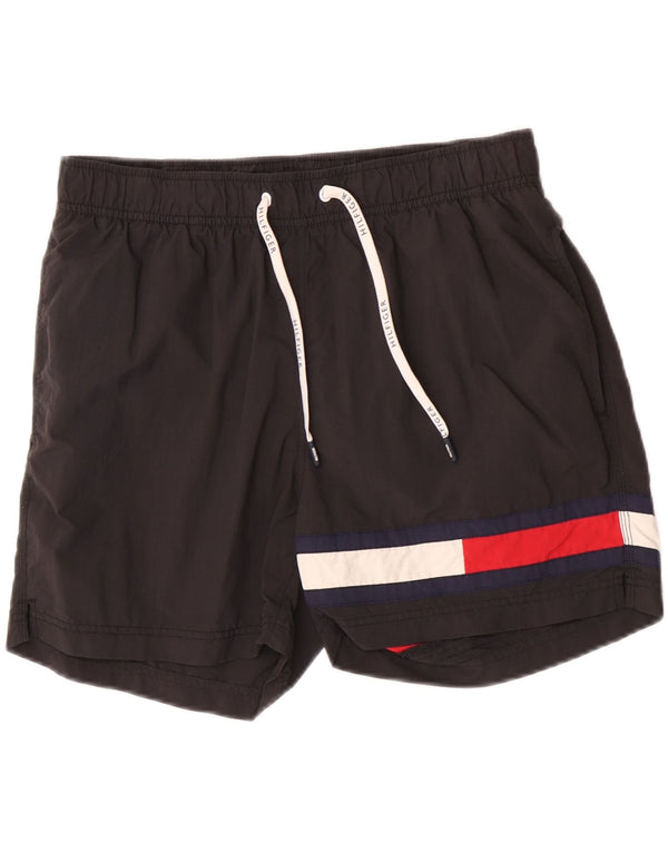 Tommy Hilfiger Mens Graphic Swimming Shorts Large Black Colourblock