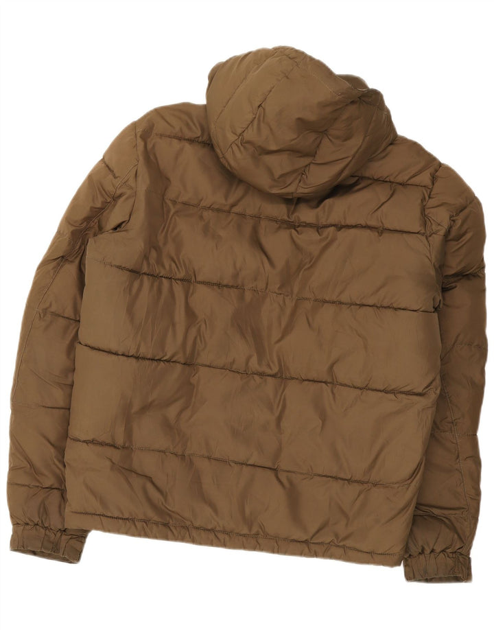 Lee Veste matelassée à capuche pour homme UK 40 Large Marron Polyester