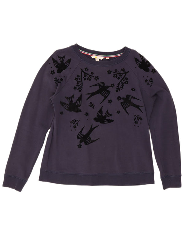 Boden Femme Sweat-shirt à motif abstrait UK 44 Bleu marine moyen