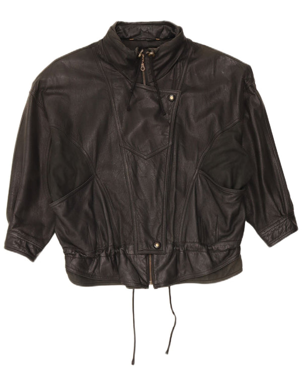 Nowa szybka damska kurtka skórzana oversize IT 44 Medium Black