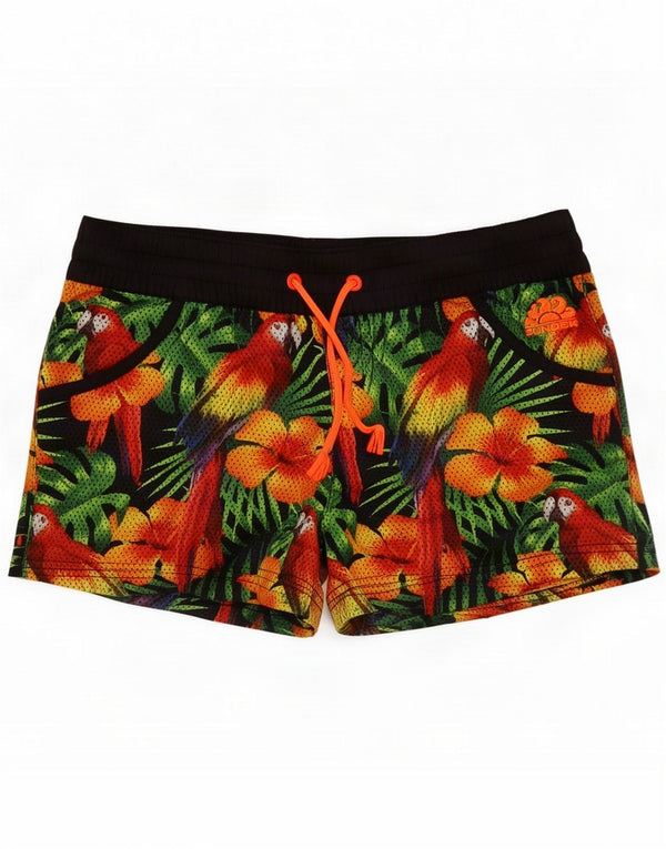 Sundek Womens Sports Shorts UK 10 Small Multicolored Floral Hawaiian