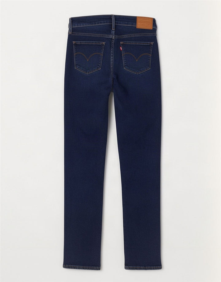Levi's Dame 712 Slim Jeans W28 L30 Marineblå Bomuld
