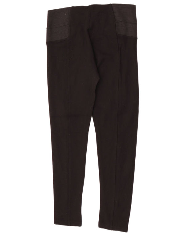 Zara Womens Leggings Large Black Colourblock Viscose