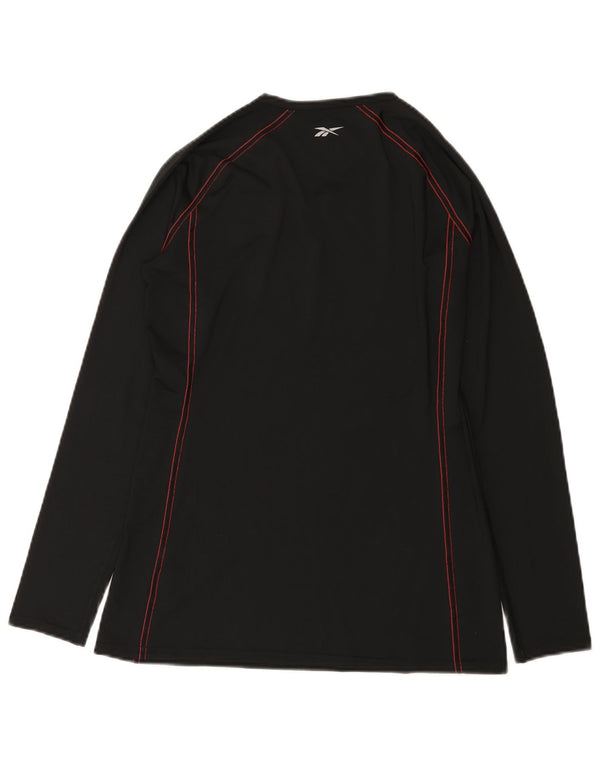 Reebok Dametop Langærmet UK 12 Medium Sort Polyester