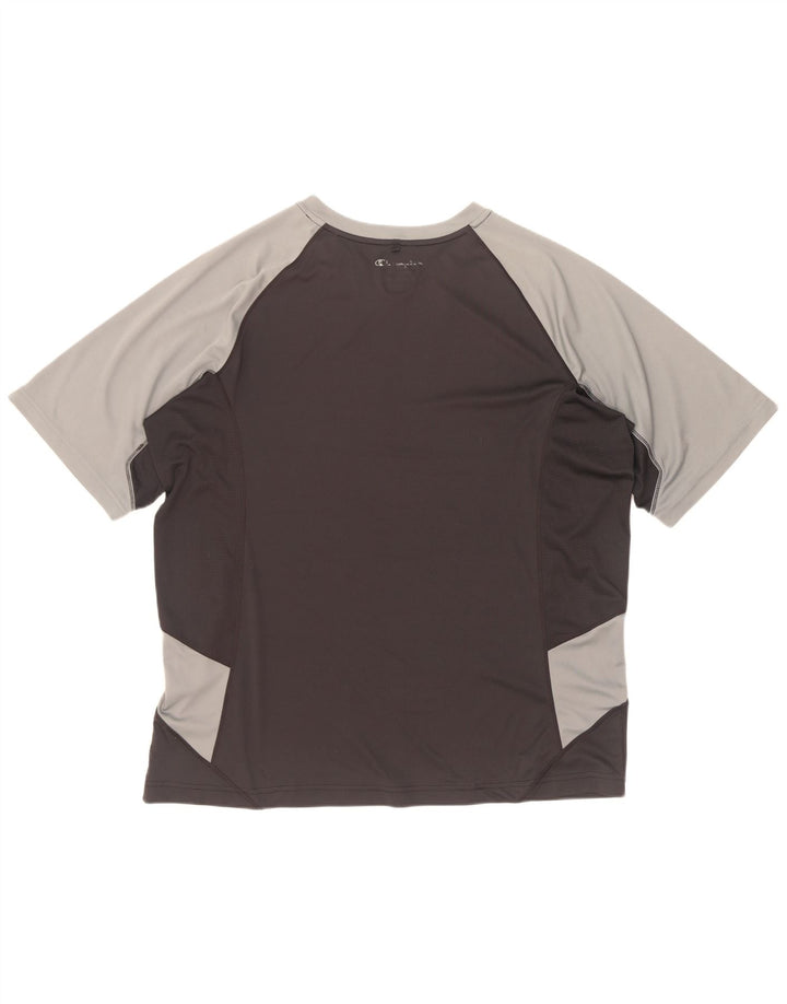 Champion Herren T-Shirt Top XL Schwarz Colourblock Polyester