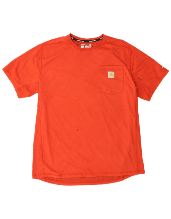 Carhartt Mens Relaxed Fit T-Shirt Top Large Orange