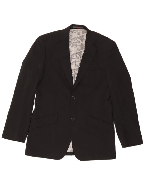 Ted Baker Herre 2-knaps blazerjakke UK 38 Medium Sort Uld