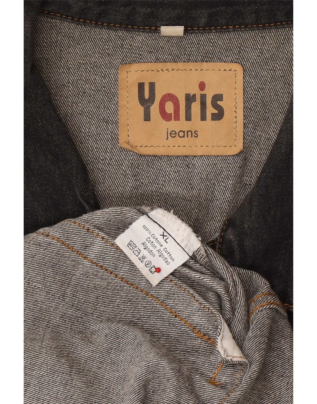 Vintage Mens Denim Jacket UK 42 XL Grey Cotton