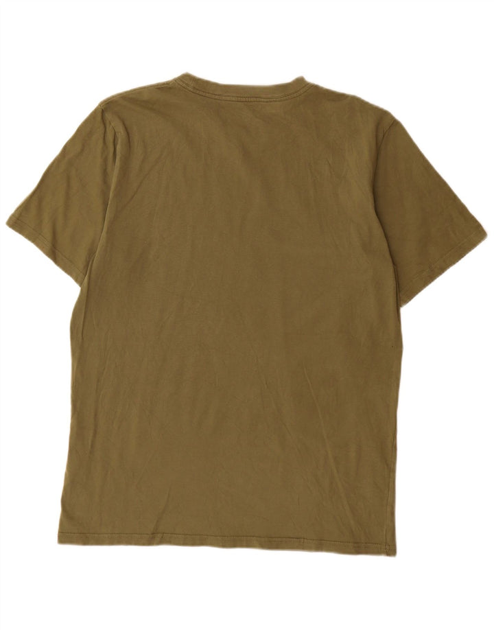 Carhartt Mens Graphic T-Shirt Top Medium Khaki Cotton