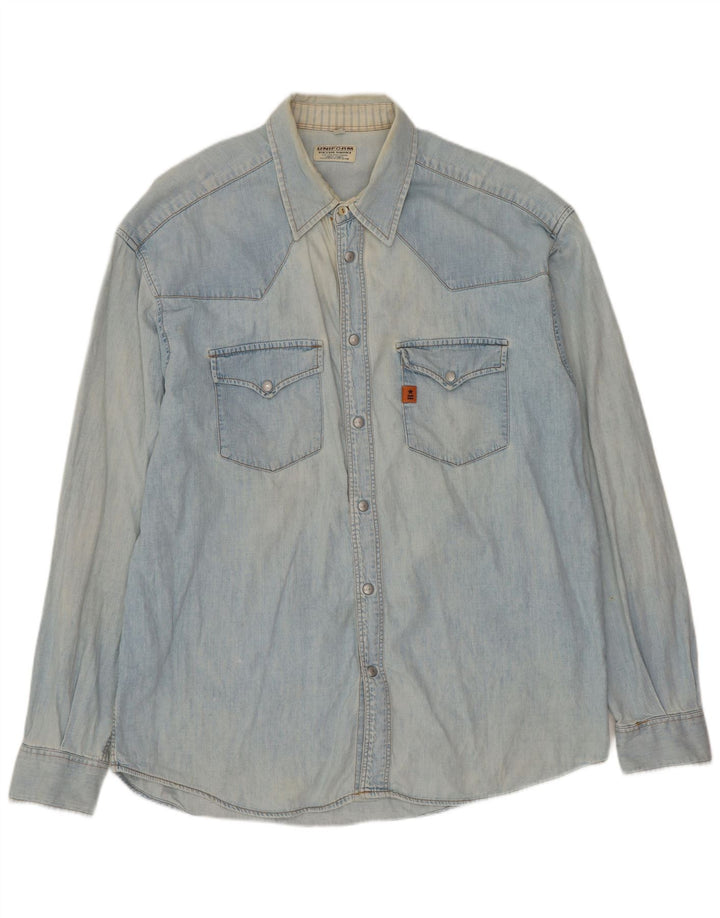 UNIFORM Camisa vaquera para hombre XL Azul