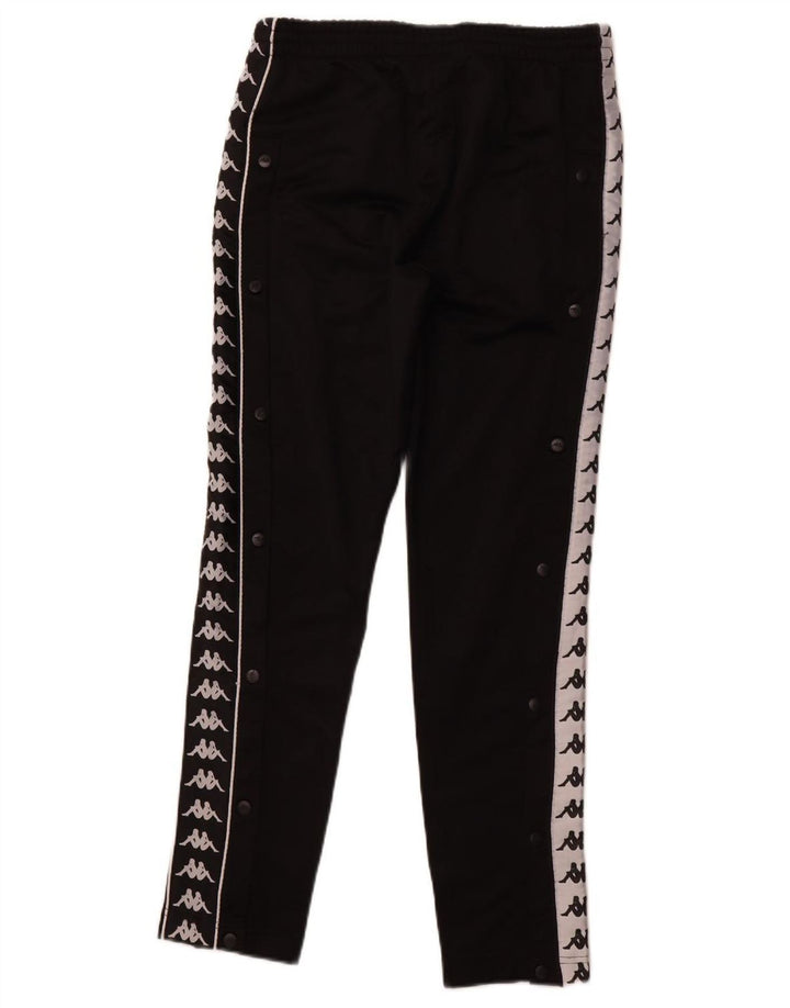 KAPPA Herren-Trainingsanzug mit Grafik, Jogginghose, Größe S, Schwarz, Polyester