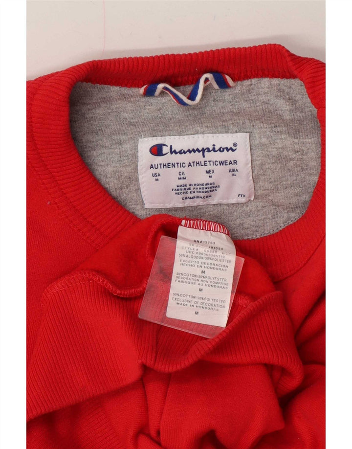 Champion Mens Sweatshirt Jumper Medium Red Cotton