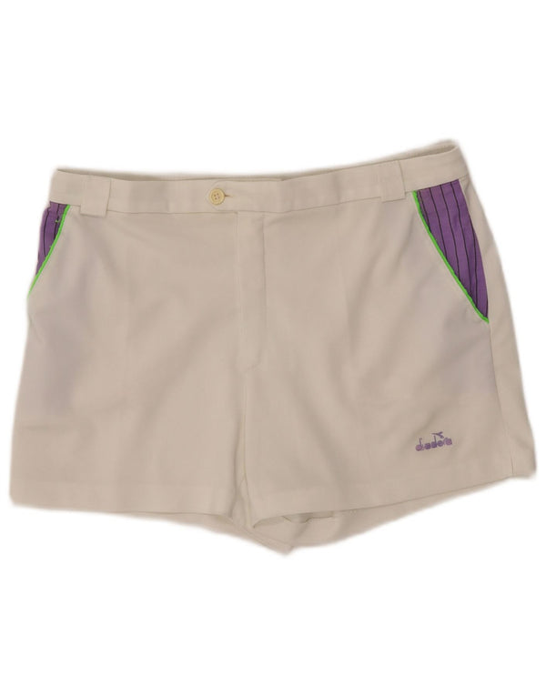 Diadora Short Chino Femme W33 Large Blanc Colorblock