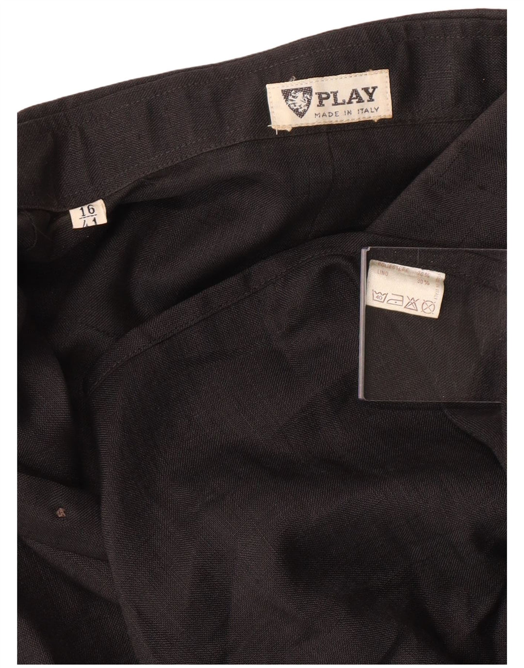 PLAY Camicia trasparente da uomo trasparente taglia 16 41 grande poliestere nero