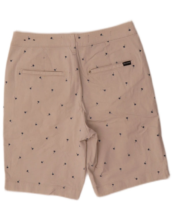 Hollister Mens Regular Chino Shorts W26 Small Beige Floral Cotton