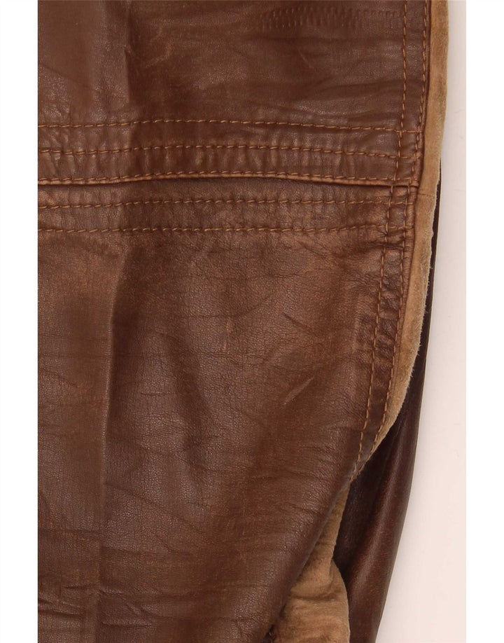 Giacca in Pelle Donna OVS IT 48 Marrone Medio Colourblock