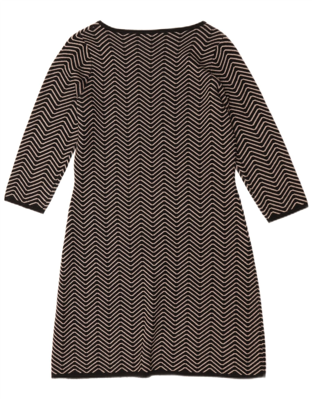 Marks & Spencer Womens Autograph Jumper Dress UK 12 Medium Black Chevron