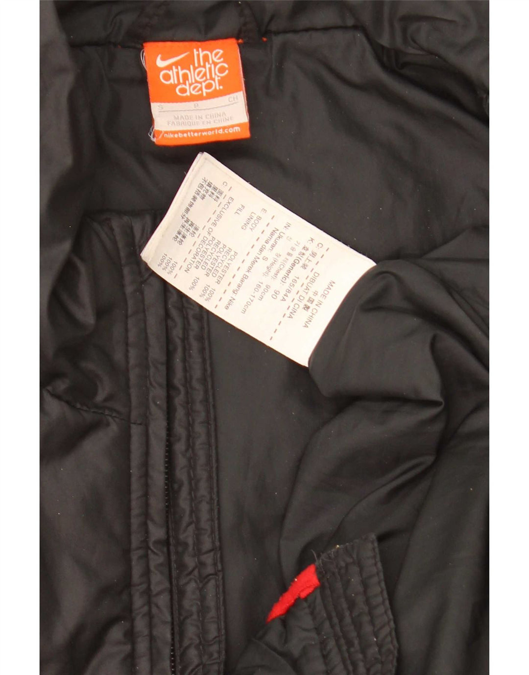 Nike Mens Padded Jacket UK 36 Small Black Colourblock Polyester