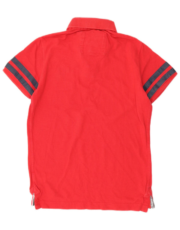 Superdry grafisk poloshirt til mænd, stor rødstribet bomuld