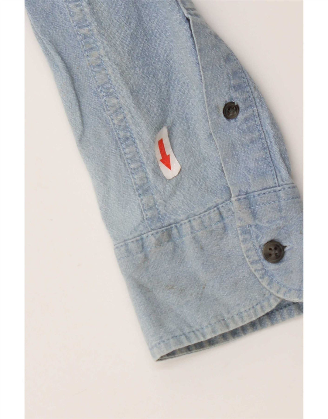 Wrangler denimskjorte til mænd, stor blå bomuld