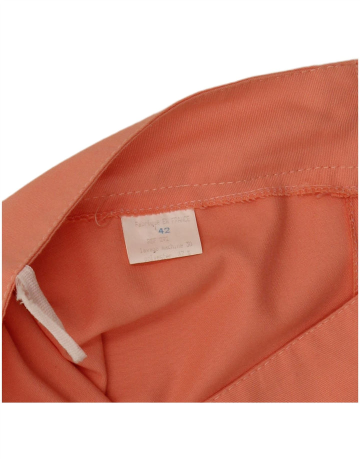 Vintage plisseret nederdel til kvinder EU 42 Large W30 Orange Polyester