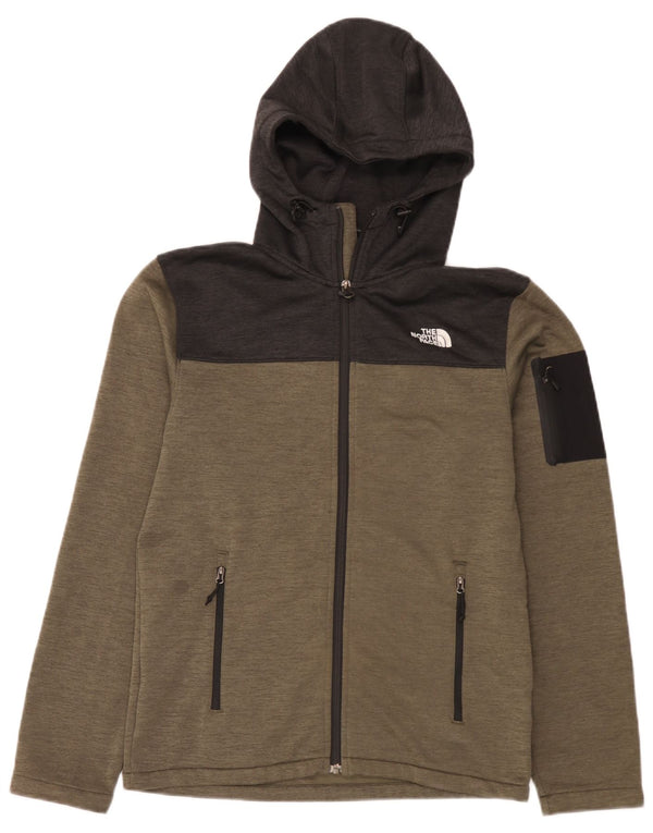 The North Face Pull à capuche zippé pour homme Petit Kaki Colorblock