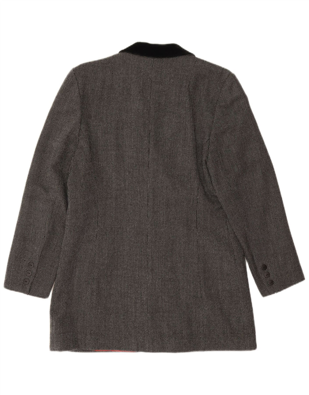 Clementino Womens Double Breasted Blazer Jacket EU 36 Small Grey Wool