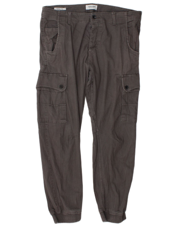 Мужские брюки-карго Jack & Jones Paul Tapered Cargo W36 L29, серые, хлопковые