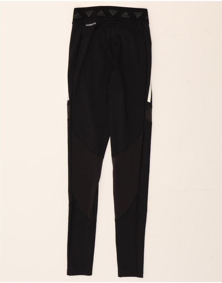 Adidas Womens Graphic Leggings UK 4/6 XS  Black Polyester