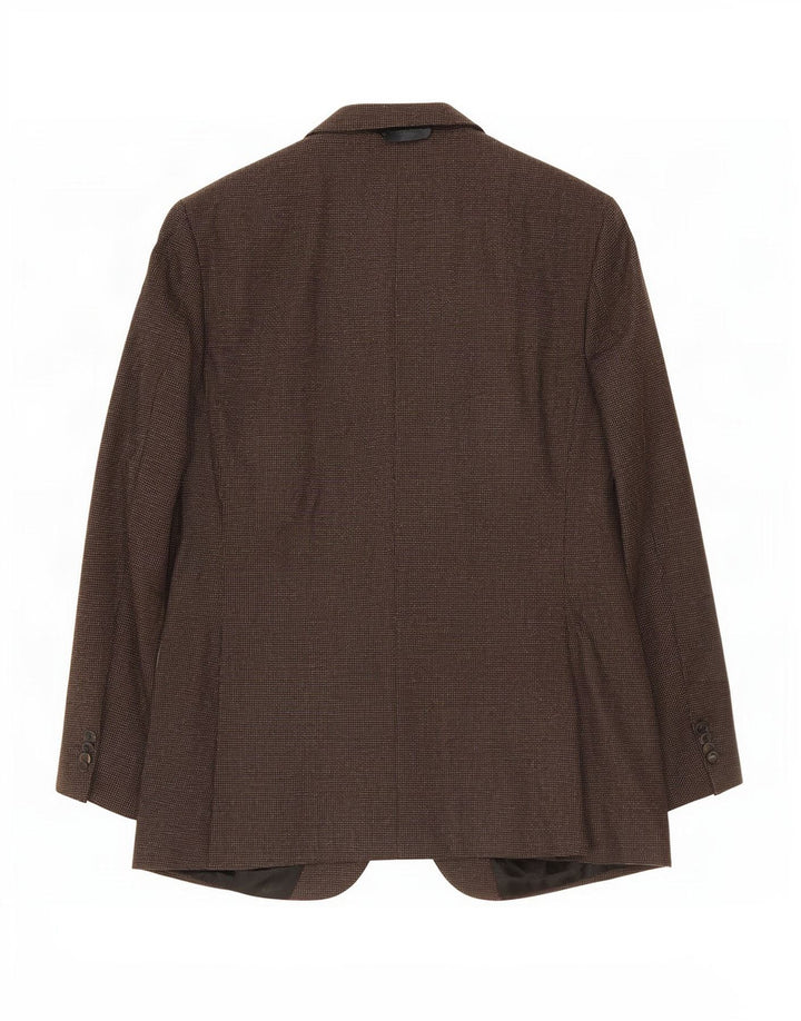 Hugo Boss Chaqueta Blazer de 2 Botones para Hombre US 44 2XL Lana Manchada marrón