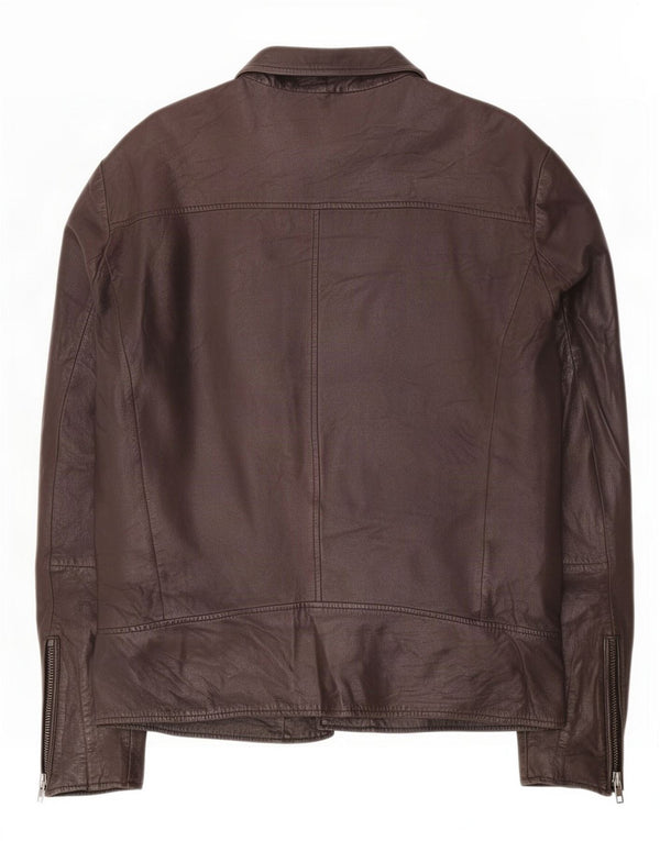 Vintage Mens Leather Jacket UK 38 Medium Brown