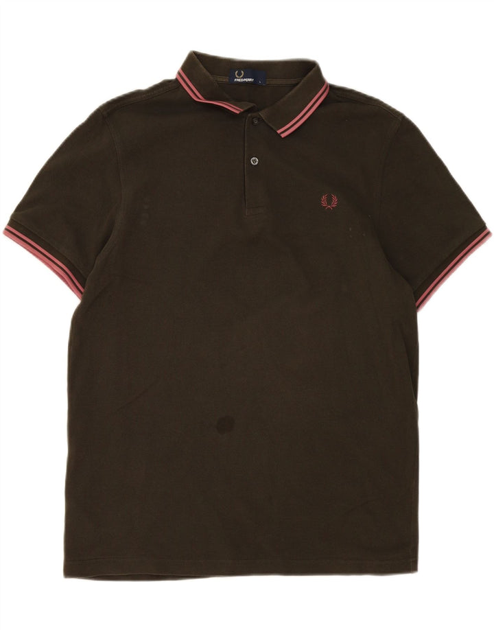 Męska koszulka polo Fred Perry, duża, bawełniana khaki