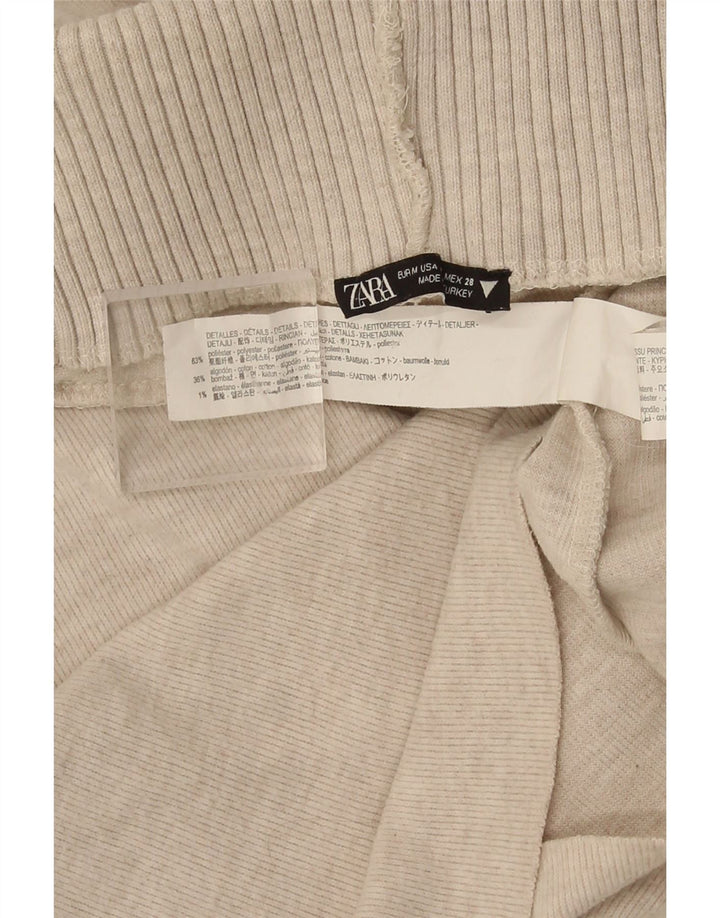 Zara Womens Sleeveless Roll Neck Jumper Sweater UK 12 Medium Beige