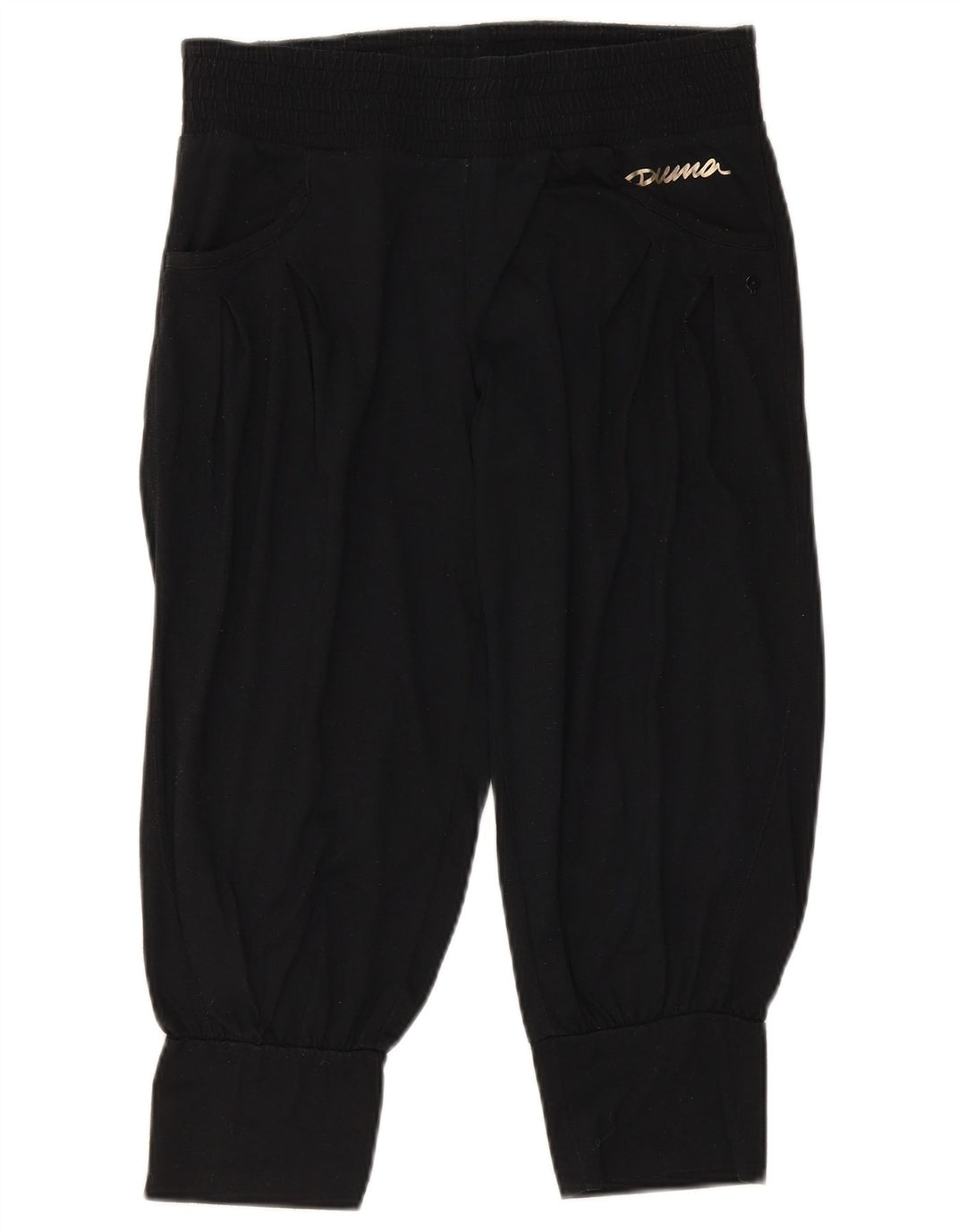 Damskie spodnie dresowe Puma Capri Joggers UK 12 Średni czarny poliester